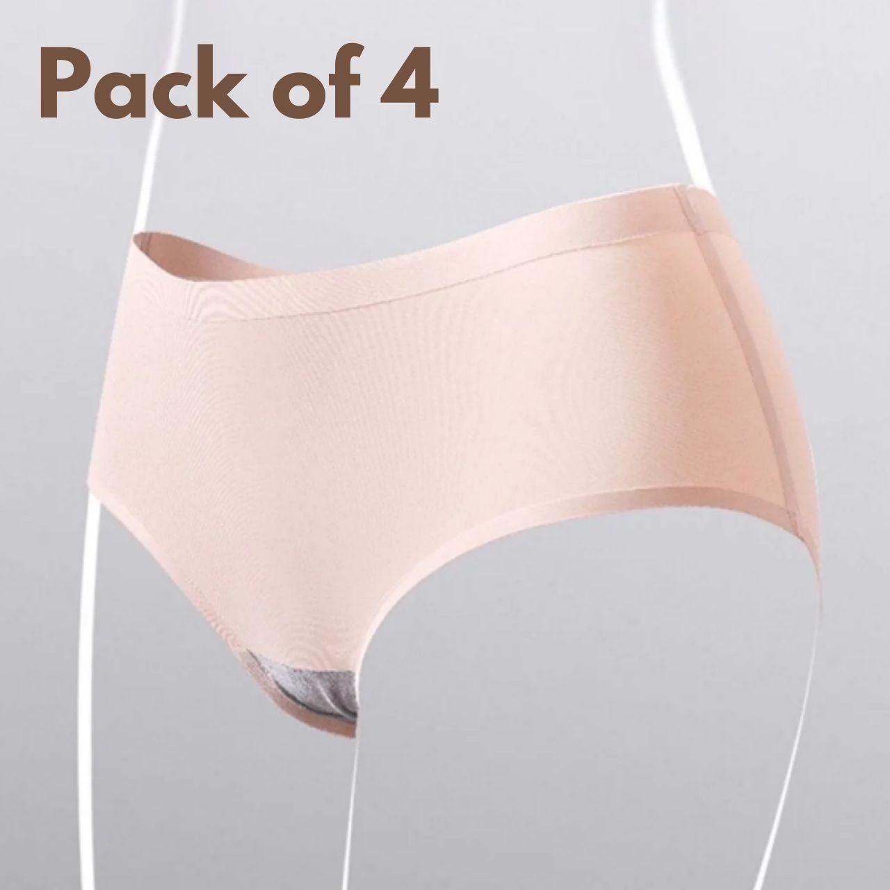 Womens Leak Proof Panties Personal Care (Pack of 4)